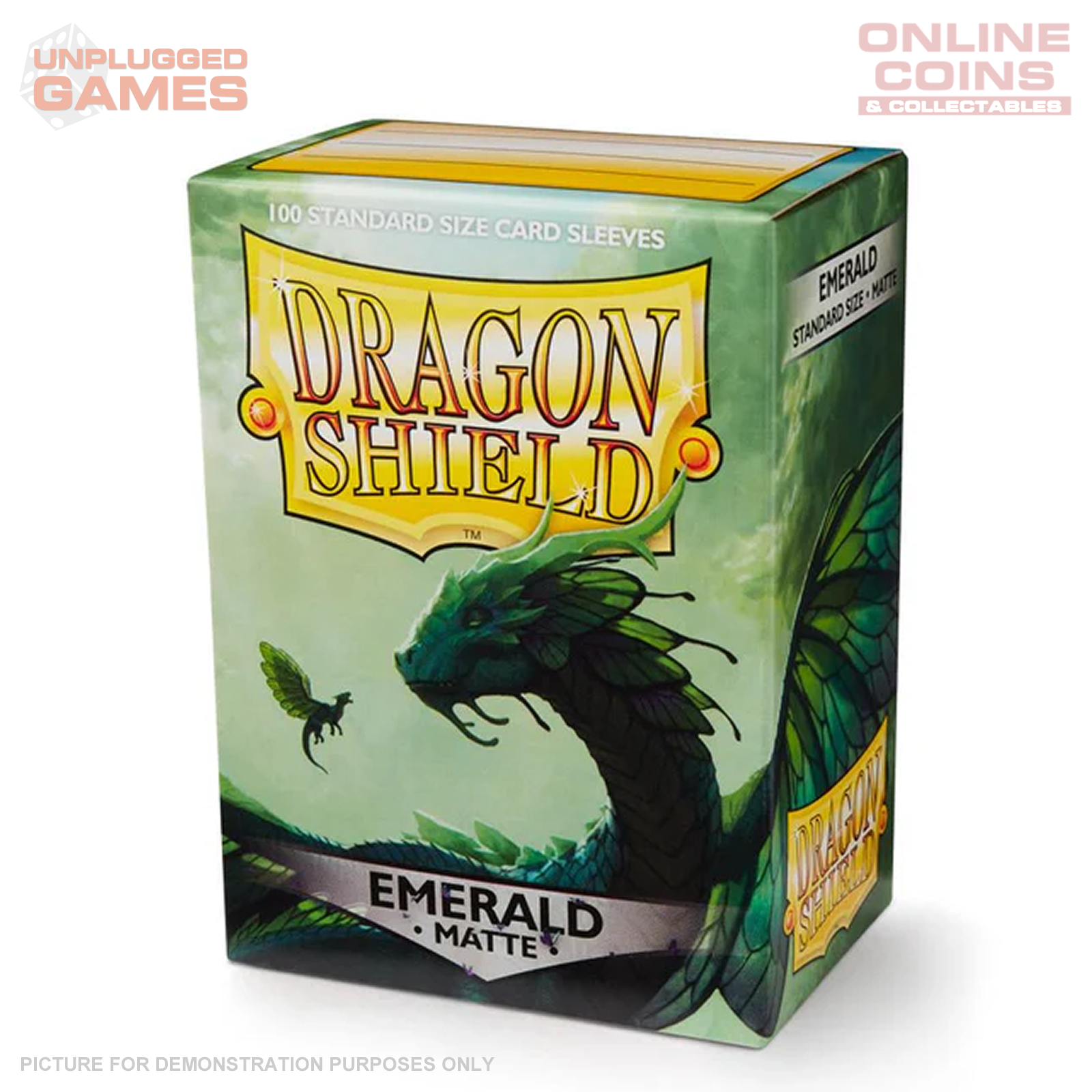 Dragon Shield 100 Standard Size Card Sleeves – Matte – Emerald